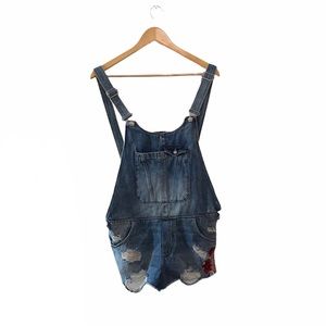 Zara Overall Short Shorts L